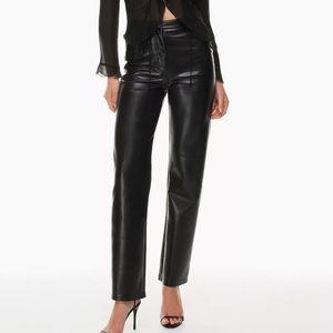 ARITZIA black vegan leather Melina pant size XS